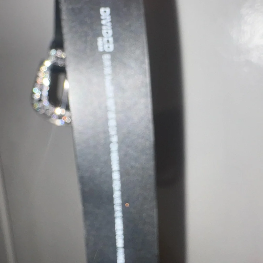 Crystal Rhinestone Statement Buckle Belt Black XS Glam Western Disco Party